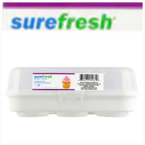 Sure Fresh Kitchen Sure Fresh Reusable Plastic Cupcake Container